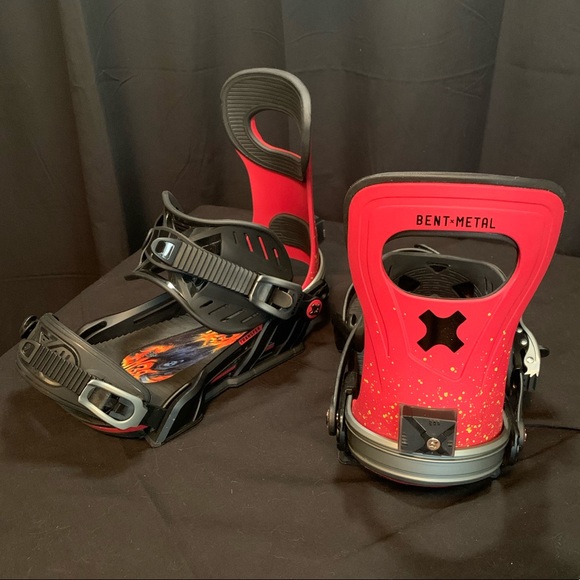 💥Bent Metal Binding Works “Transfer” Snowboard Bindings Large Mervin LibTech 💥 - Picture 1 of 14